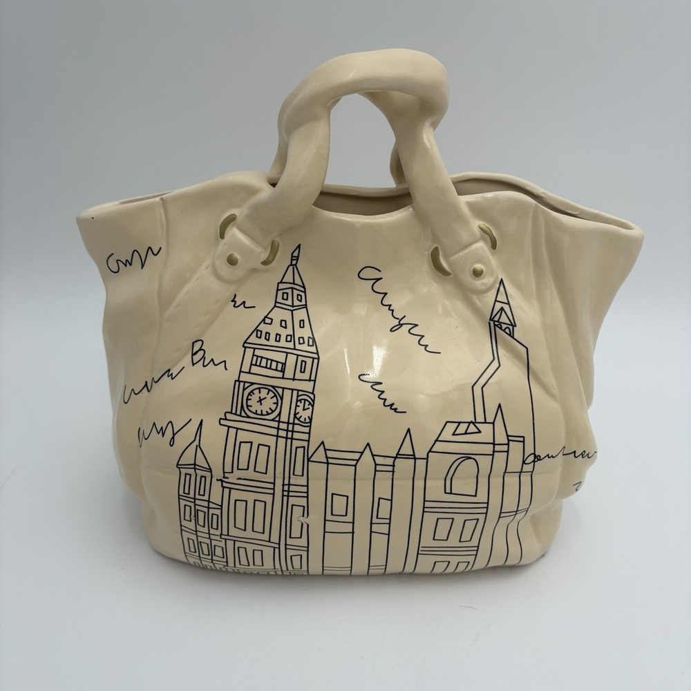World Traveler Ceramic‎ Handbag Flower Vase Kirkland's Belltower